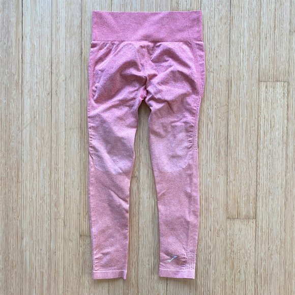 Women’s Gymshark Ombre Peach/Pink Seamless Leggings, Size M - Picture 3 of 10